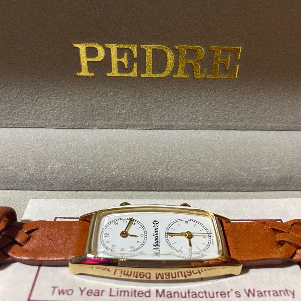 Pedre Dual Time Women’s Watch Braided Leather Strap New - Picture 7 of 10
